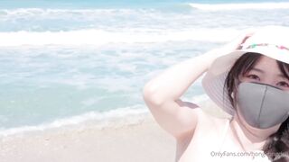 海滩漫步的一天